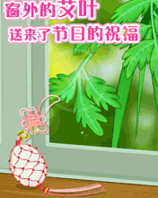 窗外的艾葉送來節(jié)日的祝福
