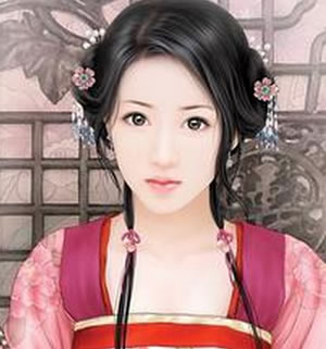 手繪古裝美女
